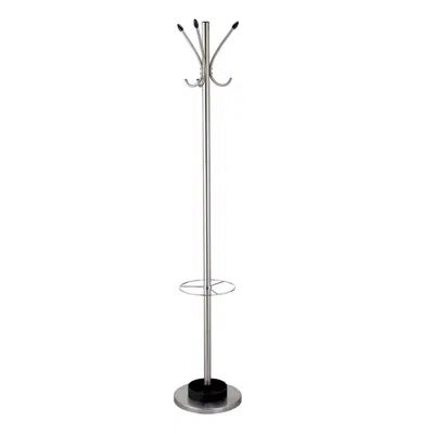 Homezia 13" X 68" Brushed Steel Brushed Steel Stand Coat Rack In Gray