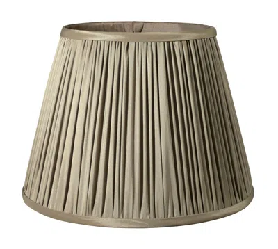 Homezia 14" Ash Slanted Pleated Tafetta Lampshade
