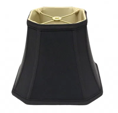 Homezia 14" Black With Bronze Lining Slanted Square Bell No Slub Lampshade