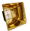 Homezia 14" Black With Gold Lining Square Bell Shantung Lampshade