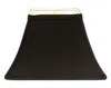 Homezia 14" Black With White Lining Rectangle Bell Shantung Lampshade
