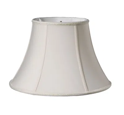 Homezia 14" Cream Slanted Oval Shantung Lampshade