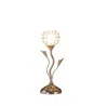 Homezia 14" Gold Bedside Table Lamp With Clear Novelty Shade