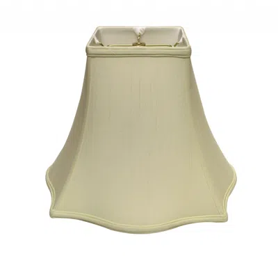 Homezia 14" Ivory Premium Square Monay Shantung Lampshade In Green