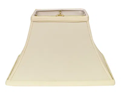 Homezia 14" Ivory Rectangle Bell No Slub Lampshade In Neutral