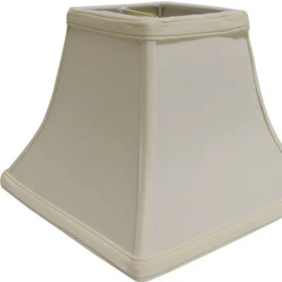 Homezia 14" Ivory Square Bell No Slub Lampshade In Gray