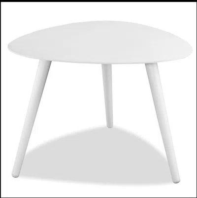 Homezia 14" White Aluminum End Table