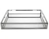 Homezia 14" White And Silver Square Metal Serving Tray In Multi