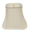 Homezia 14" White Slanted Rectange Bell Monay Shantung Lampshade