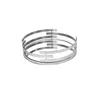 Homezia 14 X 14 X 4 Silver Minimalist Line Mirror Tray In Multi