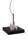 Homezia 14 X 14 X 59 Black Stainless Steel Pendant Lamp