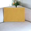 Homezia 14" X 20" Mustard Yellow Braided Polyester Zippered Pillow