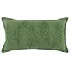 Homezia 14" X 26" Green Tone On Tone Botanical Throw Pillow With Embroidery