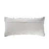 Homezia 14" X 28" Navy And White 100% Cotton Geometric Zippered Pillow