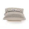 Homezia 14" X 36" Beige And Cream 100% Cotton Chevron Zippered Pillow