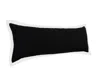 Homezia 14" X 36" Black And White 100% Cotton Geometric Zippered Pillow