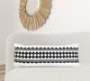 Homezia 14" X 36" Black And White 100% Cotton Geometric Zippered Pillow