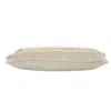 Homezia 14" X 36" Cream 100% Cotton Zippered Pillow