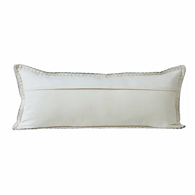 Homezia 14" X 36" Emerald Green 100% Cotton Zippered Pillow