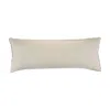 Homezia 14" X 36" Frost Gray And Cream 100% Cotton Geometric Zippered Pillow