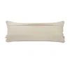 Homezia 14" X 36" Gray And Ivory 100% Cotton Chevron Zippered Pillow