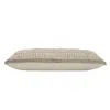 Homezia 14" X 36" Gray And Taupe 100% Cotton Geometric Zippered Pillow