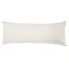 Homezia 14" X 36" Gray And White 100% Cotton Geometric Zippered Pillow