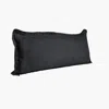 Homezia 14" X 36" Jet Black 100% Cotton Zippered Pillow