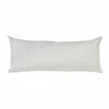 Homezia 14" X 36" Jet Black And White 100% Cotton Geometric Zippered Pillow