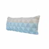 Homezia 14" X 36" Light Blue And Off-white 100% Cotton Geometric Zippered Pillow