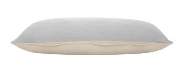 Homezia 14" X 36" Light Gray 100% Cotton Zippered Pillow In White