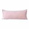 Homezia 14" X 36" Light Pink 100% Cotton Zippered Pillow