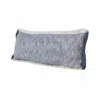 Homezia 14" X 36" Navy Blue And White 100% Cotton Geometric Zippered Pillow