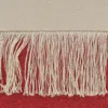 Homezia 14" X 36" Raspberry Red And Off-white 100% Cotton Zippered Pillow