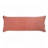 Homezia 14" X 36" Rose Pink Stonewashed Cotton Throw Pillow With Fringe