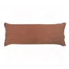 Homezia 14" X 36" Terra Cotta Stonewashed Cotton Throw Pillow With Fringe