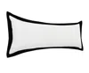 Homezia 14" X 36" White And Black 100% Cotton Geometric Zippered Pillow