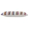 Homezia 14" X 36" White Red Blue Orange And Tan Polyester Geometric Zippered Pillow
