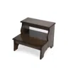 Homezia 15" Brown Manufactured Wood Backless Bar Chair