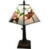 Homezia 15" Dark Brown Metal Candlestick Table Lamp With White Empire Shade