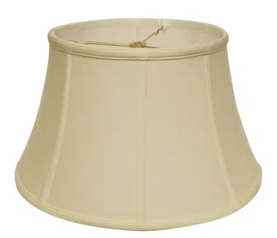 Homezia 15" Ivory Drum No Slub Lampshade In Neutral