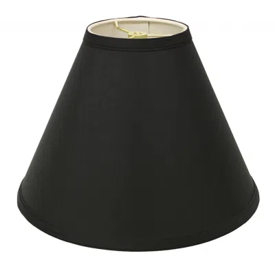 Homezia 15" Jet Black Deep Cone Slanted No Shantung Lampshade