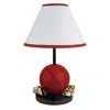 Homezia 15" Orange Bedside Table Lamp With White Shade