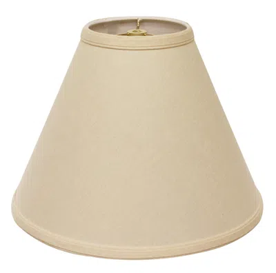 Homezia 19" Parchment Biege Deep Cone Slanted Linen Lampshade