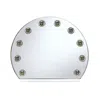 Homezia 15" White Finish Round Accent Mirror