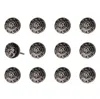 Homezia 1.5" X 1.5" X 1.5" Black And Chrome Knobs 12 Pack In Multi