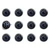 Homezia 1.5" X 1.5" X 1.5" Black And Light Blue Knobs 12 Pack In Multi