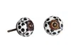 Homezia 1.5" X 1.5" X 1.5" Black White And Cooper Knobs 12 Pack In Multi