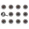 Homezia 1.5" X 1.5" X 1.5" Black White Copper Knobs 12 Pack In Multi