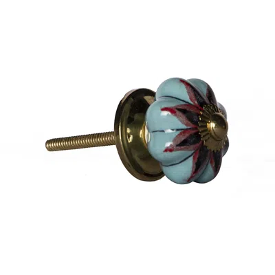 Homezia 1.5" X 1.5" X 1.5" Ceramic Metal Multicolor 12 Pack Knob
